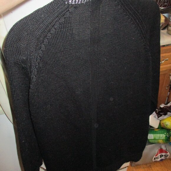 peace of cloth new nwt knit button cardigan black nyc xl cotton - Picture 3 of 6